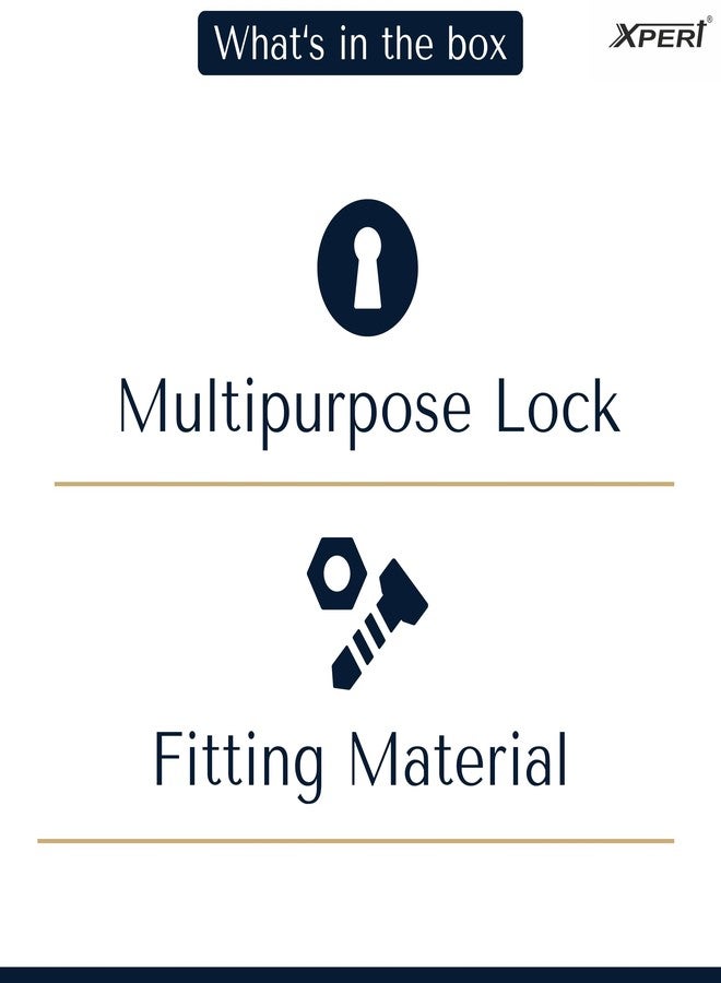 Xpert Multipurpose Round - Set of 4 Locks (6 Same Keys for All Locks) - Used for Drawer Lock with Master Key and Cupboard Lock (Furniture Lock) Made of Zinc - Image 5